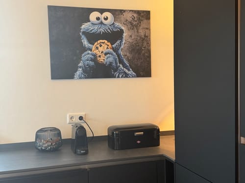 Customer photo review of Leinwandbild Keksmonster Querformat