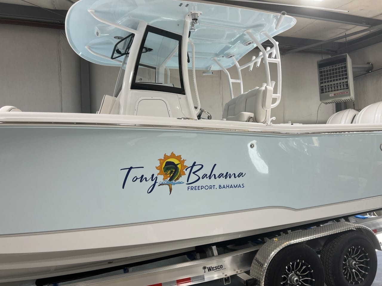 Customer photo review of Boat Logo Decal