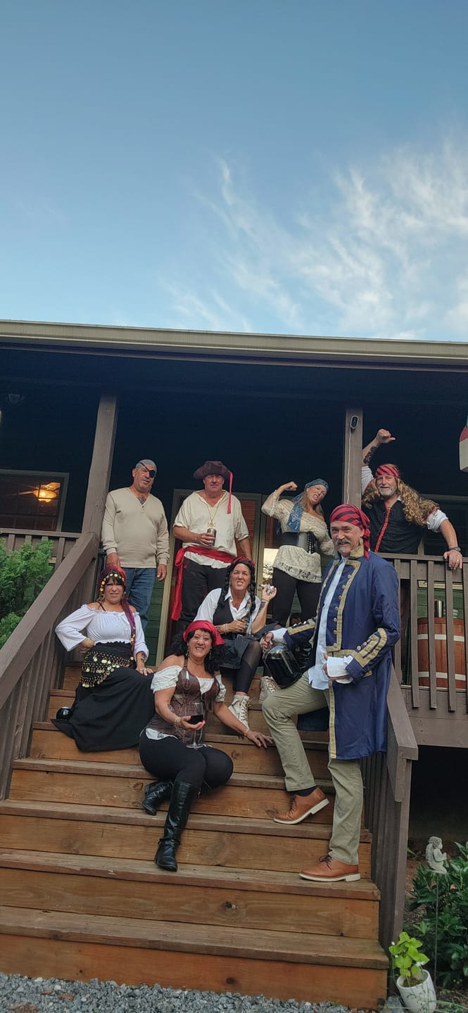 Customer photo review of Pirate Murder Mystery Host Your Own Game Kit