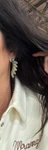 Customer photo review of Headdress Stone Earrings
