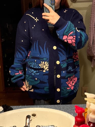 Customer photo review of Water Lily Cardigan