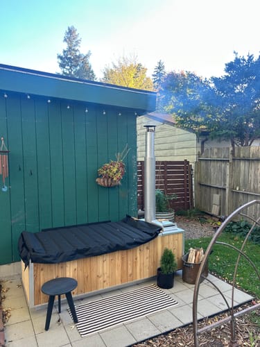 Customer photo review of Wood Burning Hot Tub