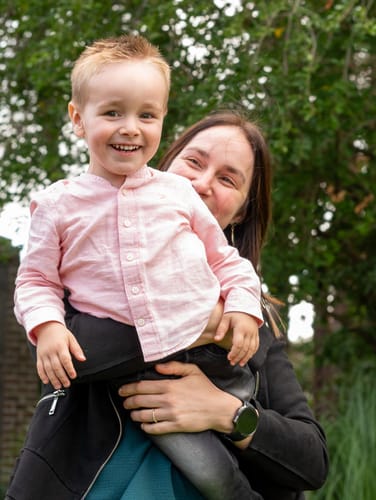 Customer photo review of Aquarel Portret op Tegel - Upload je eigen foto