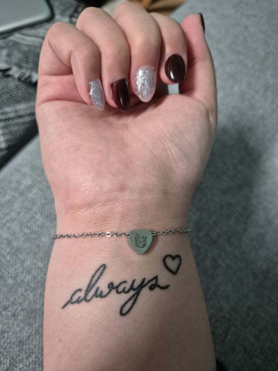Customer photo review of Armband mit Herzanhänger