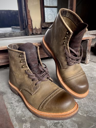 Customer photo review of Fight Boot -luosjiet®boots - Olive oiled Nubuck(German)