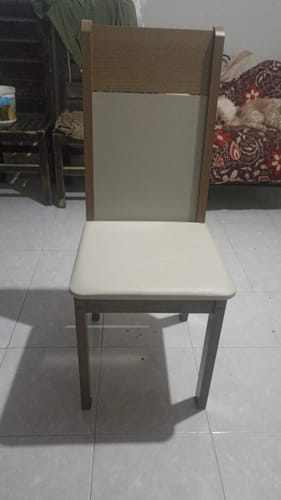 Customer photo review of Juego de Comedor Jaíne Con 6 Sillas Marrón/Crema
