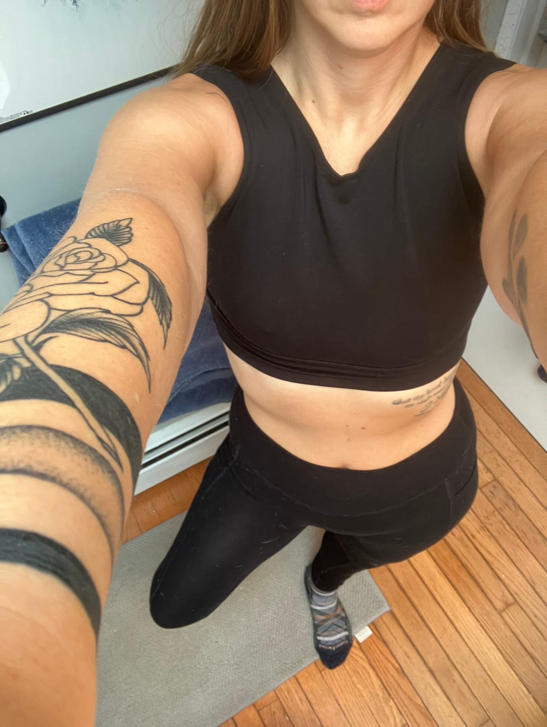 Customer photo review of EcoFlex Organic Cotton Reversible Pivot Top