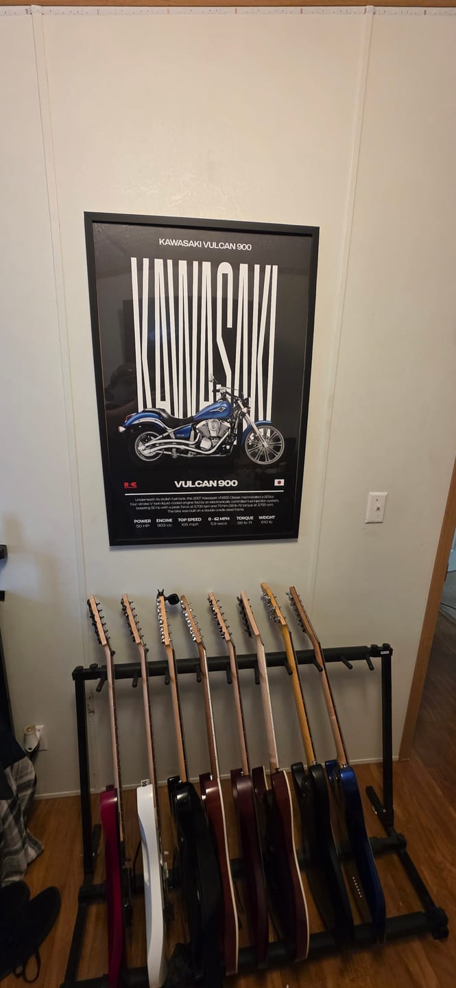 Customer photo review of Modern Custom Motorcycle Poster