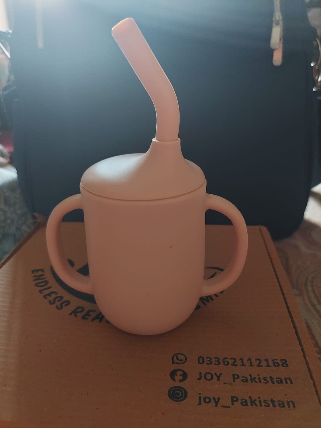 Customer photo review of Silicone Straw Cup with straw cleaner