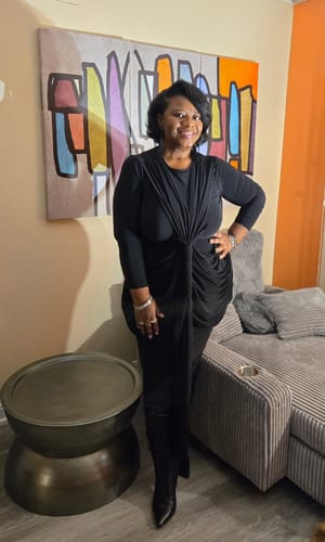 Customer photo review of Mel B Midi Dress (Blk)