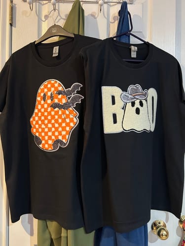 Customer photo review of Western Boo Ghost Chenille Patch