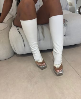 Customer photo review of Leather Slingshot (White)