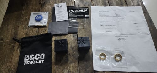 Customer photo review of Classic Plain Wedding Rings