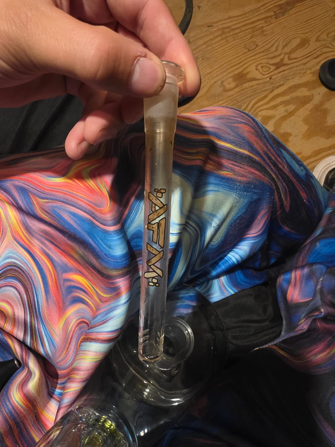 Customer photo review of 3" - 5" AFM Clear Glass Downstem