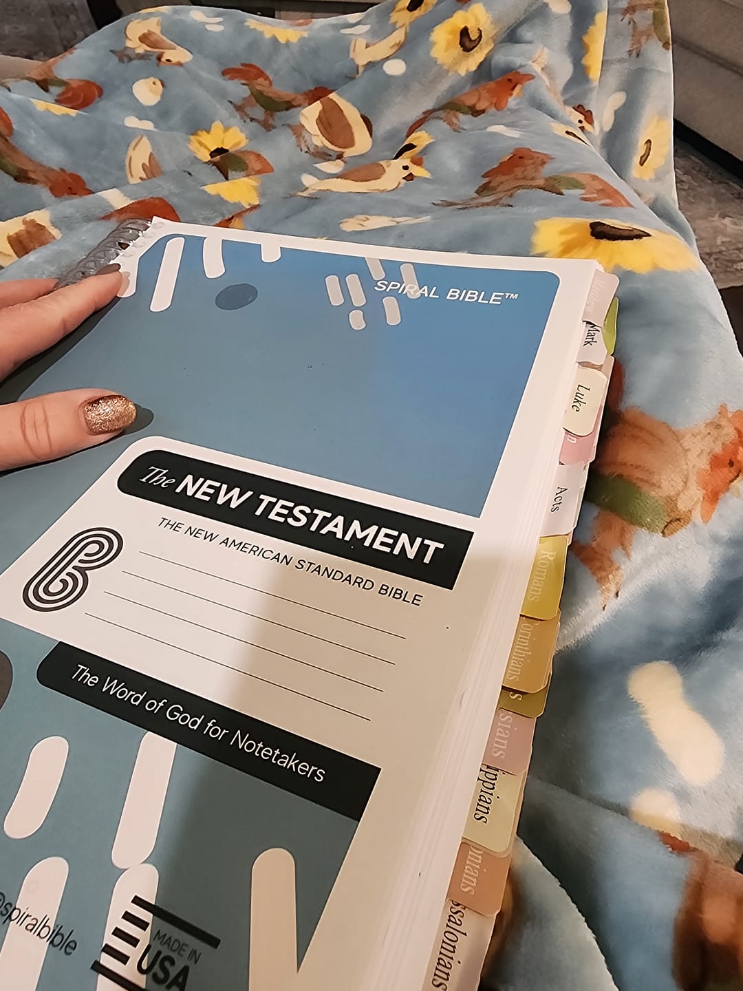 Customer photo review of Spiral Bible™ - NASB - New Testament - Flake