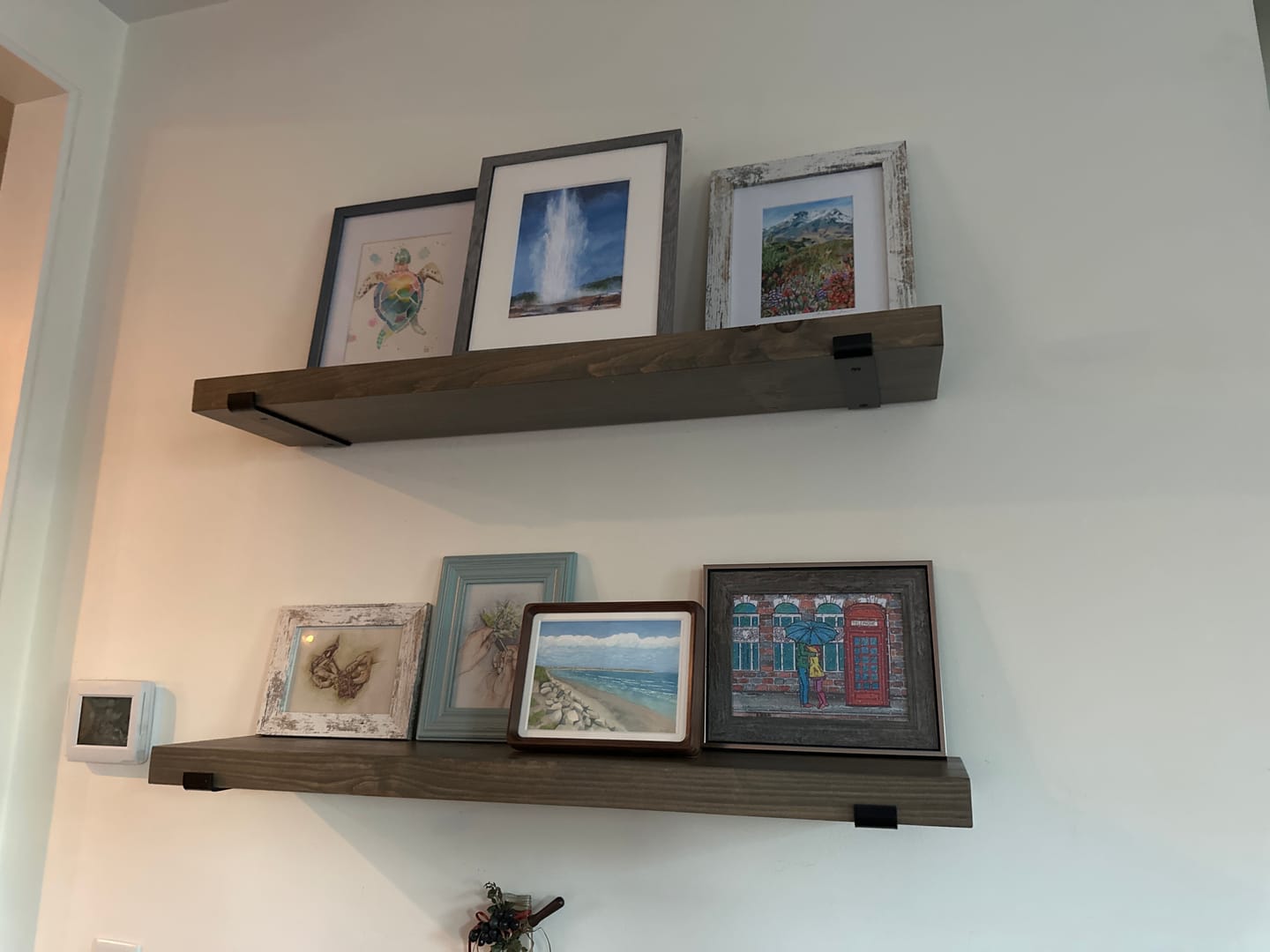 Customer photo review of Rustic Shelves with Brackets