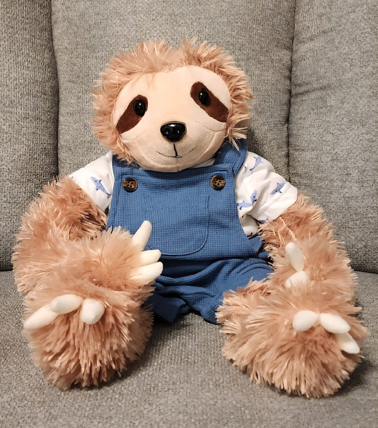 Customer photo review of WEIGHTED SLOTH Stuffed Animal, 16" Plushie, Sensory Comfort Toy, Anxiety Calming Plushie, Emotional Support Pet, Cuddly, Gift