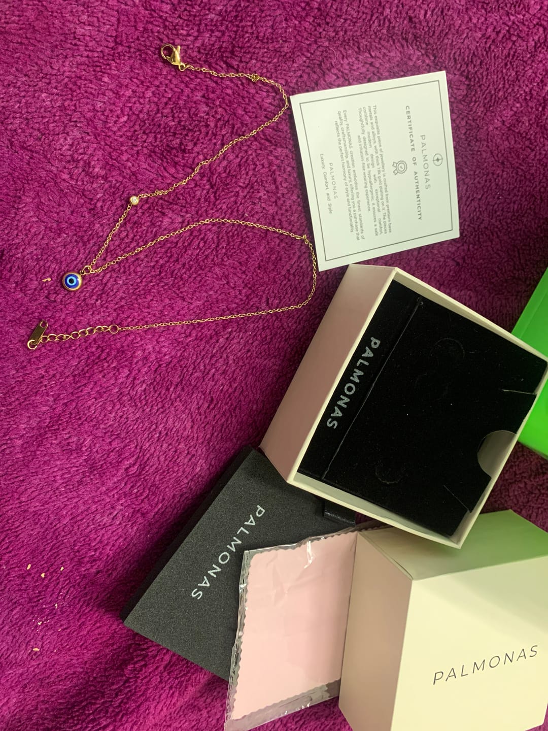 Customer photo review of Evil Eye Necklace