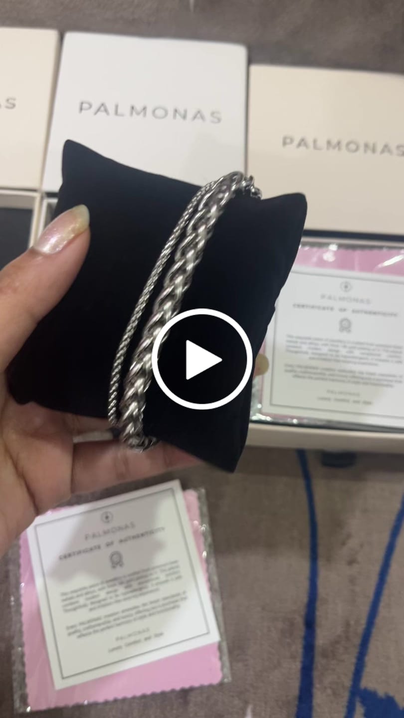 Customer video review of Layered Silver Bracelet
