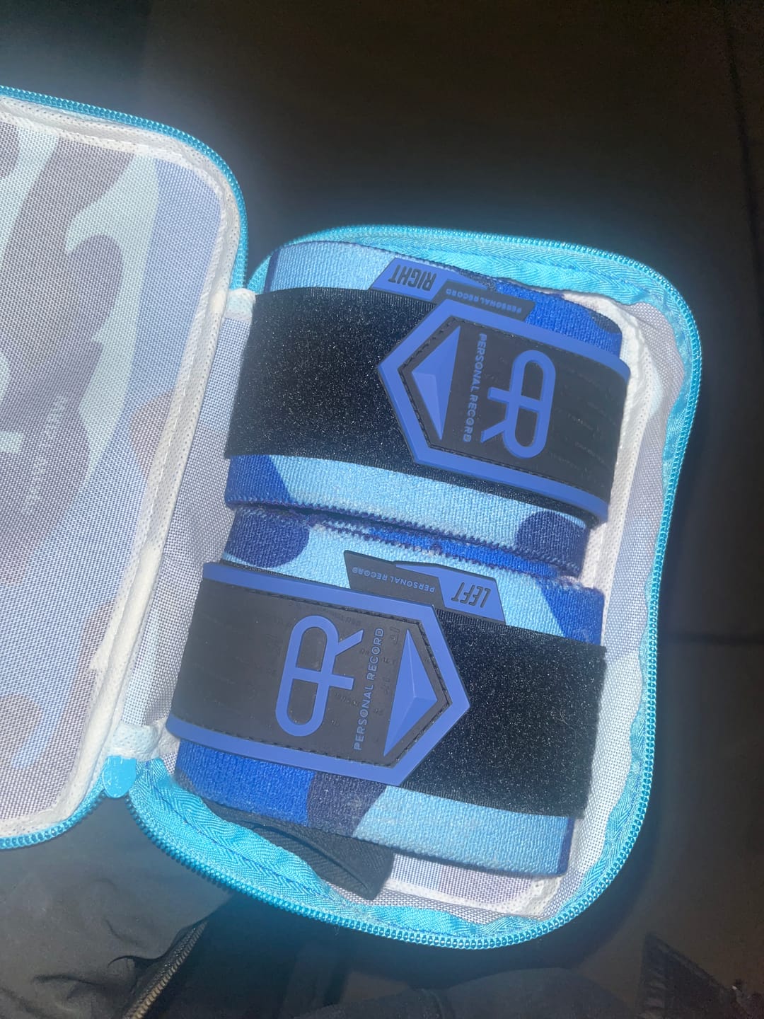 Customer photo review of PR Heavy Duty Premium Wrist Wraps - Blue Camo