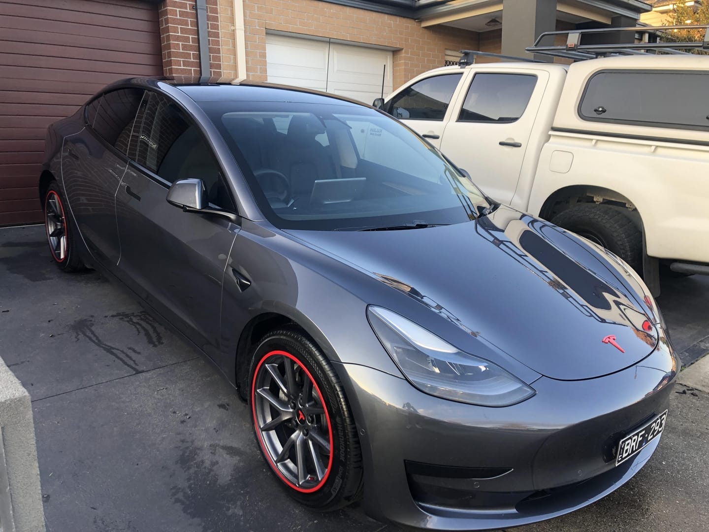 Customer photo review of Aluminum Alloy Wheel Rim Protector Rim Case for Tesla All Models (4 PCS) (2012-2025)