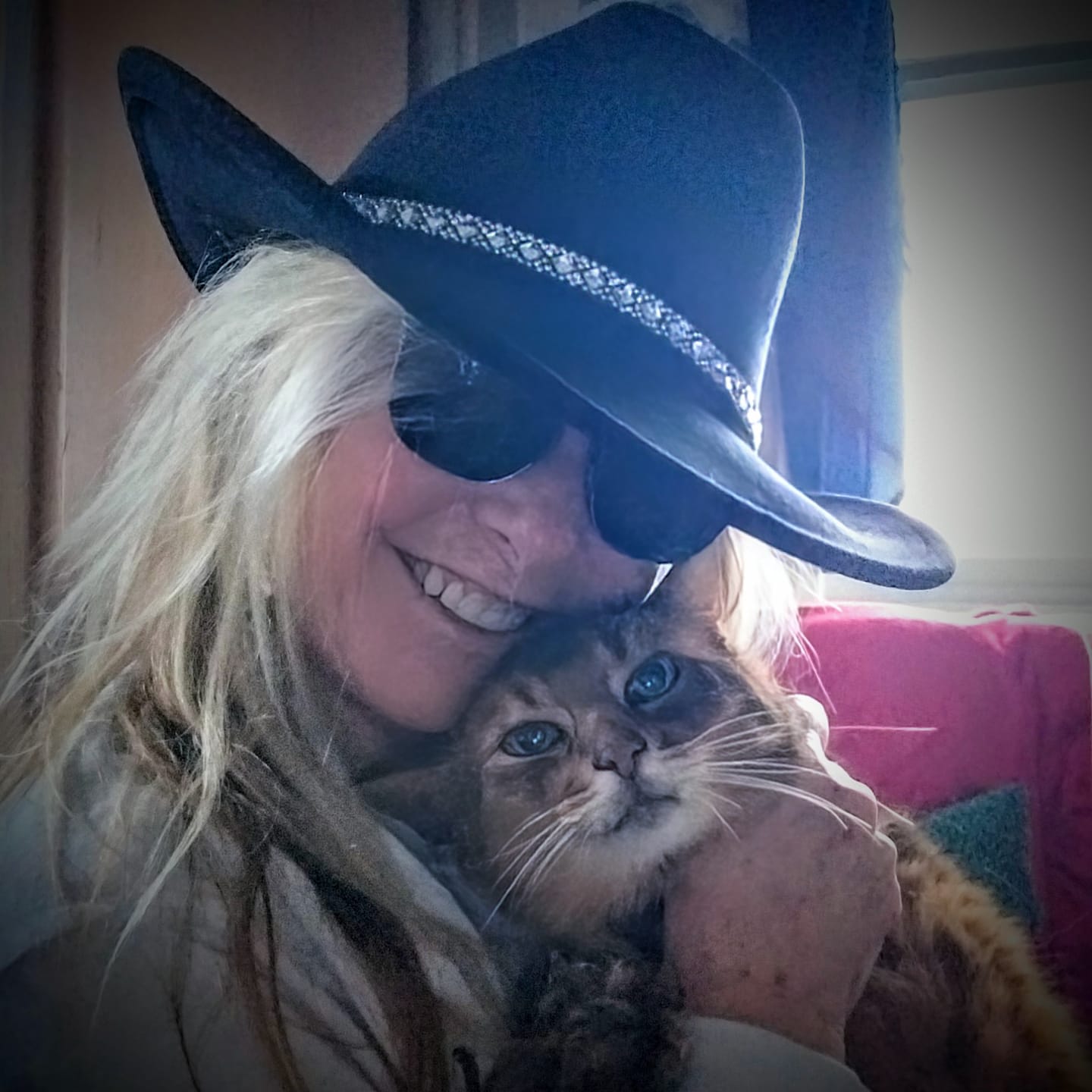 Customer photo review of Baye Rhinestone Trim Fedora