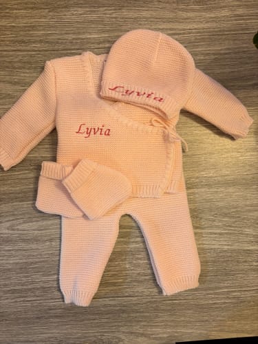 Customer photo review of Ensemble en maille Personnalisé