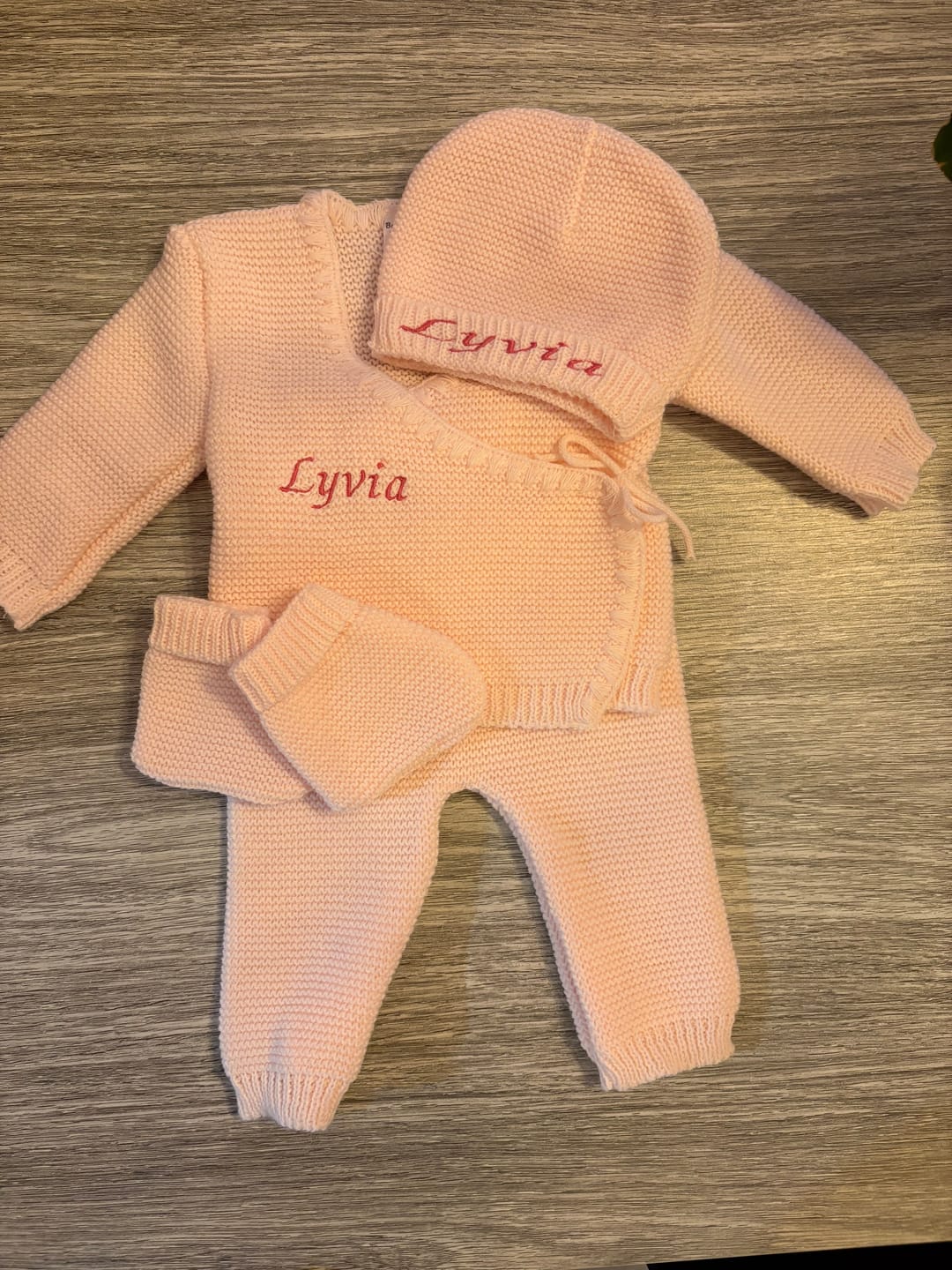 Customer photo review of Ensemble en maille Personnalisé