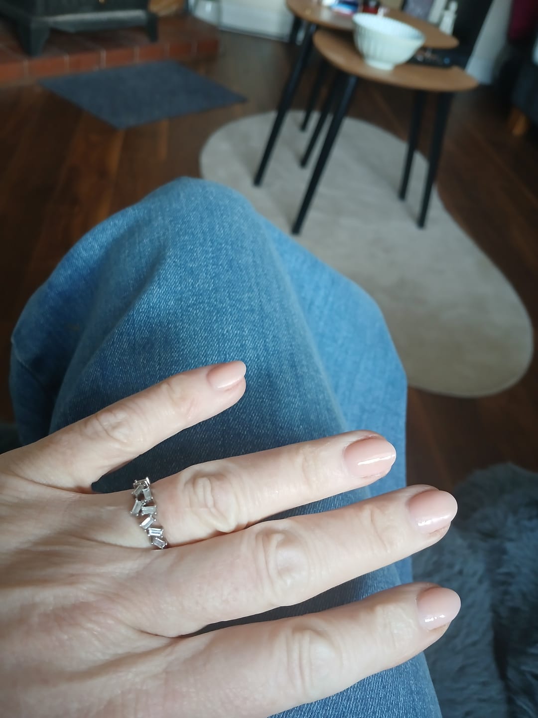 Customer photo review of Crystal Ring in Silver