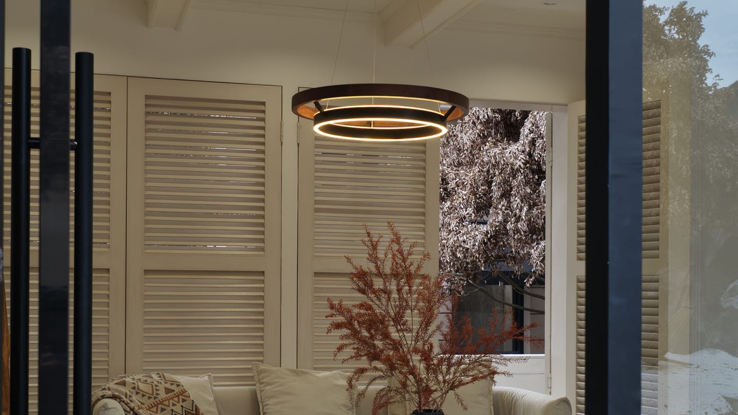 Customer photo review of WOMO Circular Led Wood Chandelier-WM2492