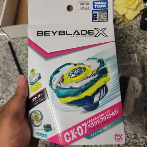 Customer photo review of Takara Tomy Beyblade X CX-07 Starter PegasusBlast ATr
