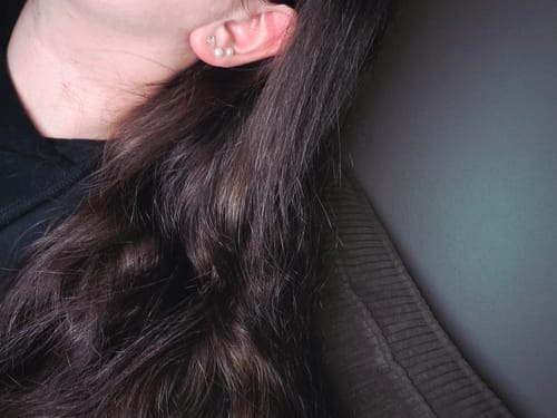 Customer photo review of Jacinta Ohrstecker Set | 18K vergoldet