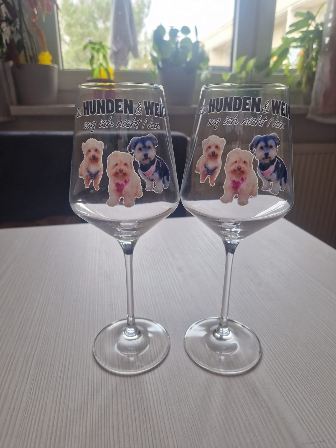 Customer photo review of Zu Hund und Wein sag ich nicht nein - Individuelles Weinglas