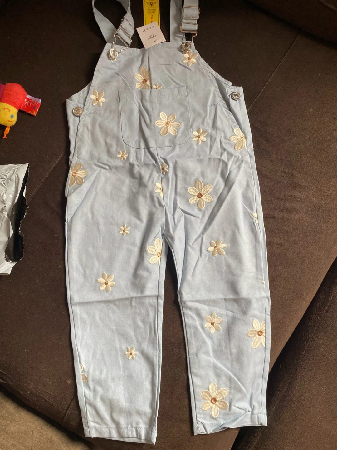 Customer photo review of Blue Flower Embroidery Jumpsuit