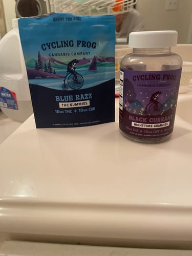 Customer photo review of BlueRazz Gummies, 10mg THC + 10mg CBD