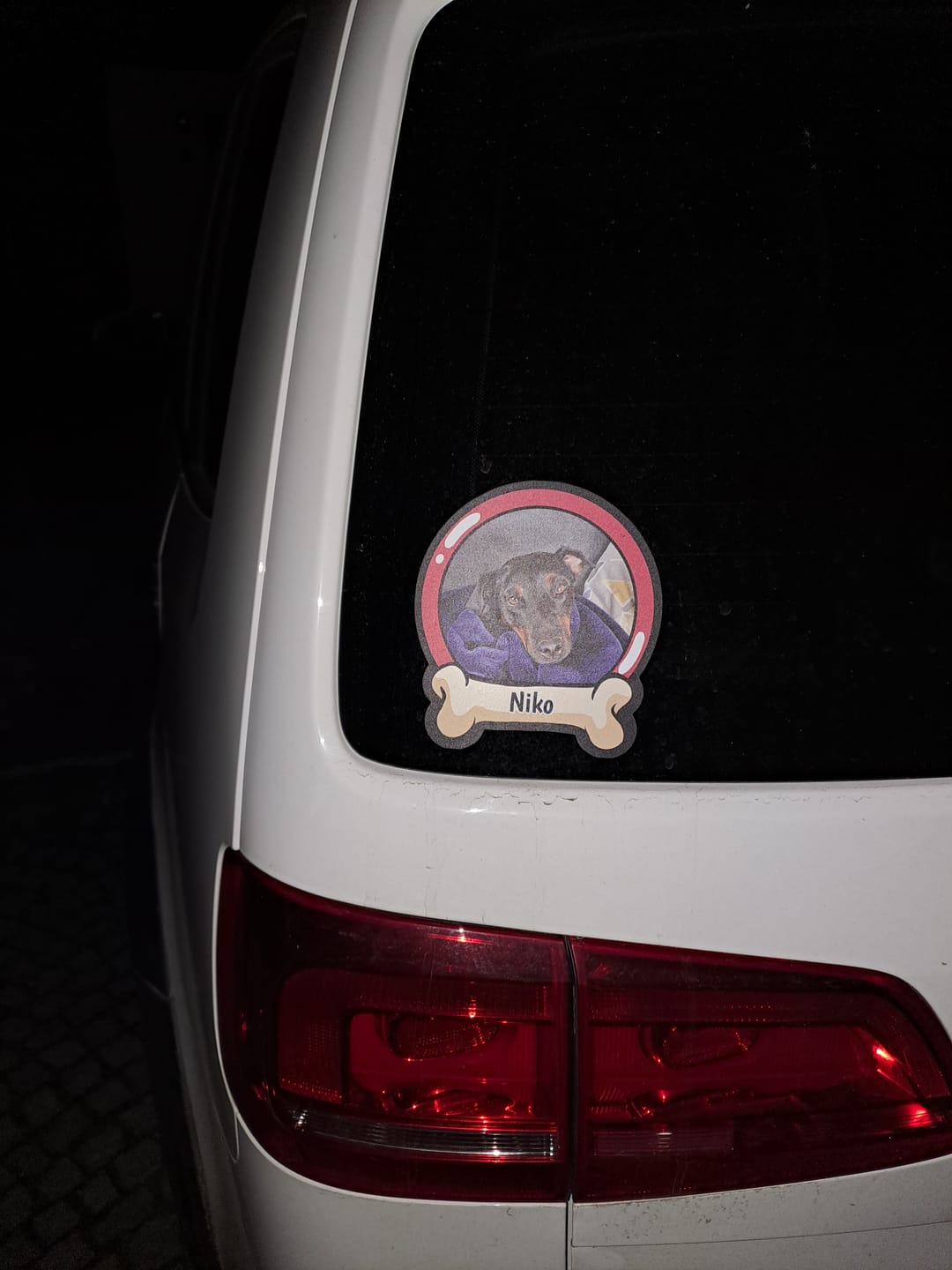 Customer photo review of Tier an Board - Individueller Autoaufkleber