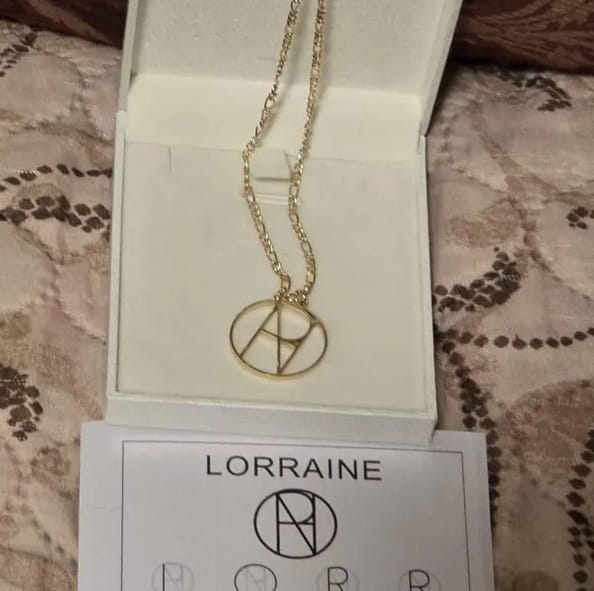 Customer photo review of Monogram Necklace – Your Story, In a Necklace