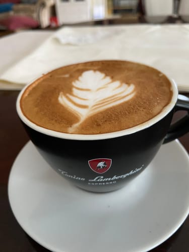 Customer photo review of Italian Coffee Cup and Saucer - Black Collection