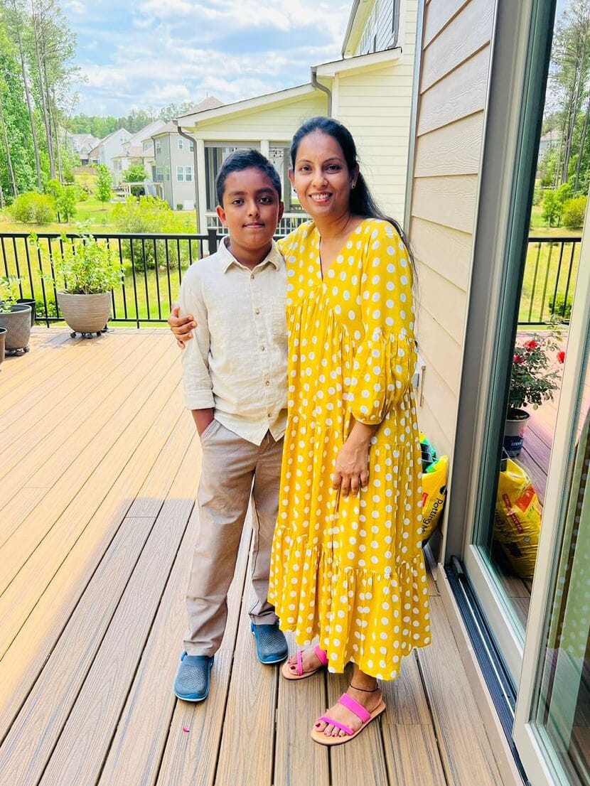 Customer photo review of Bonjour Yellow Polka Modal Maxi Dress