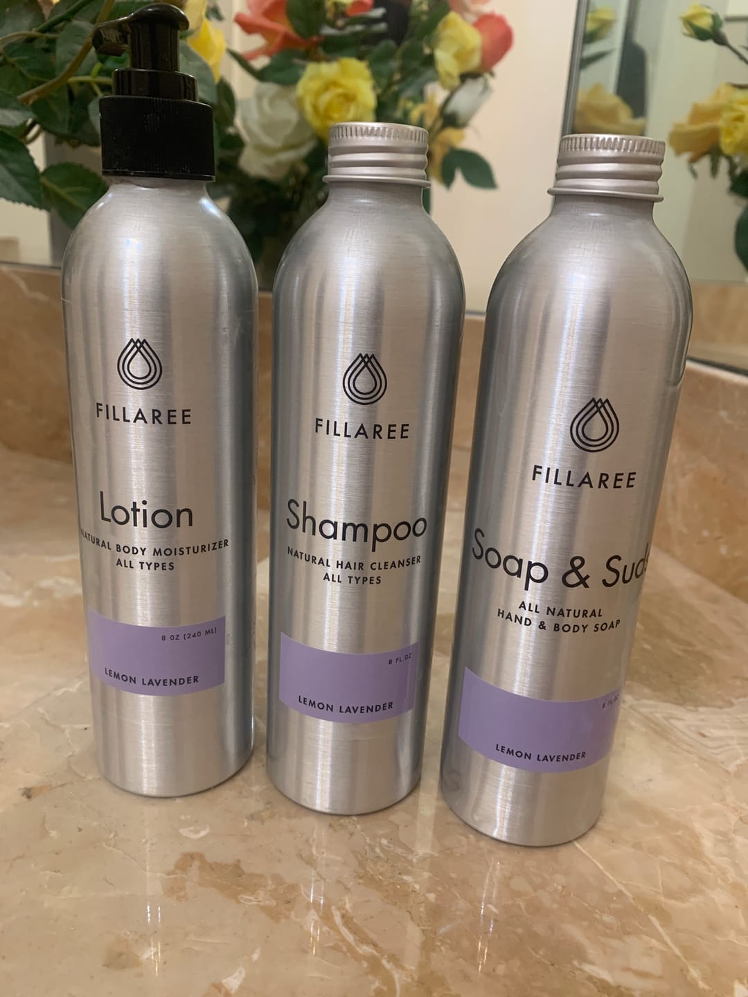 Customer photo review of Soap & Suds - Metal Bottle
