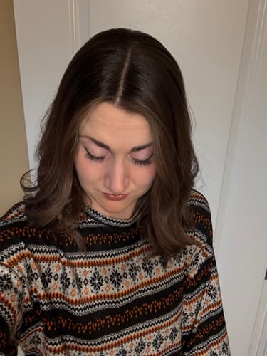 Customer photo review of Mocha Latte // Illusion Lace Topper