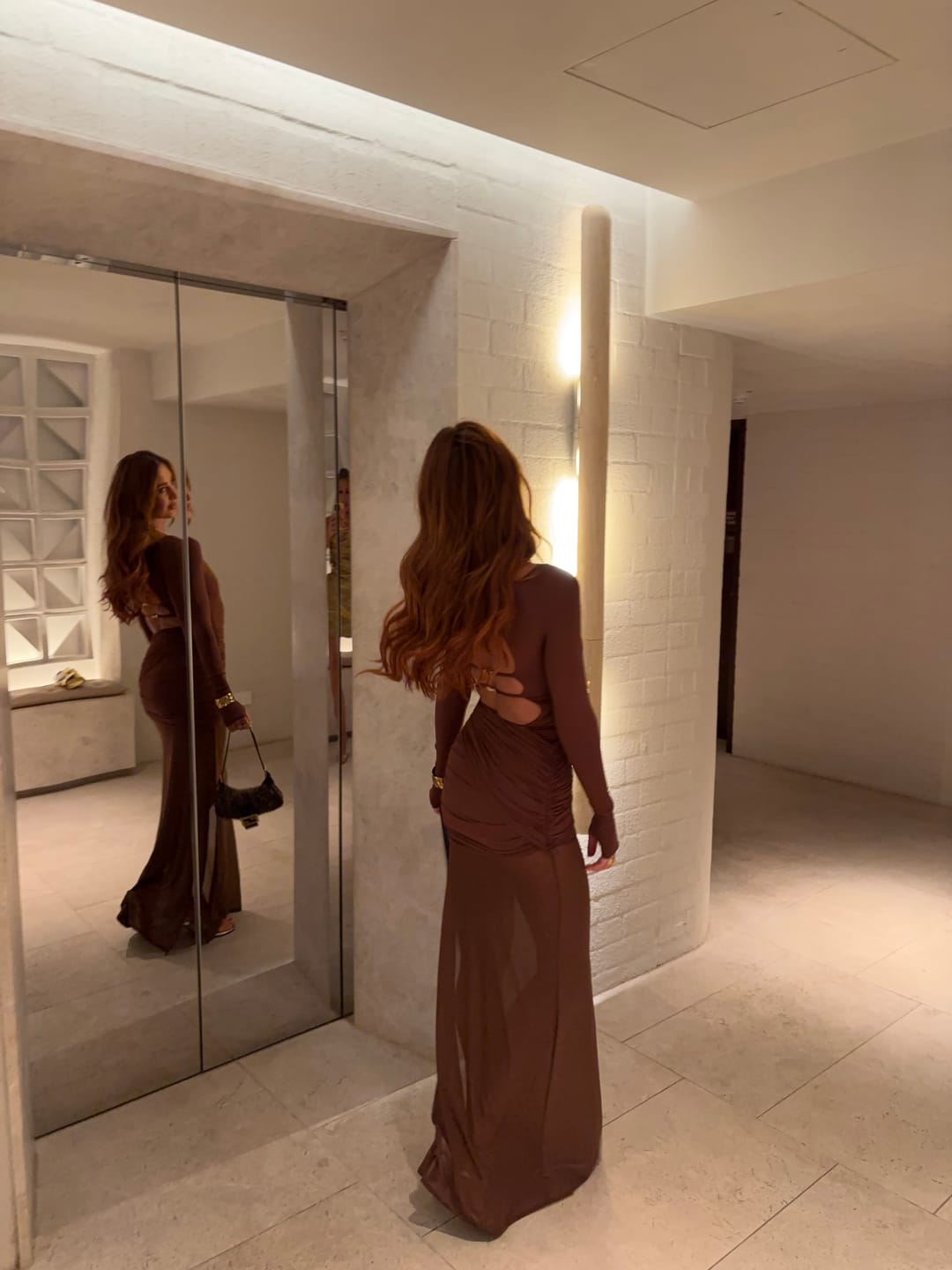 Customer photo review of AMARA Dress - Chocolate