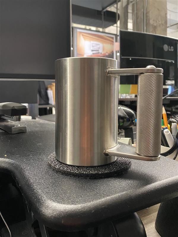 Customer photo review of 5lb HEAVY* Mug | Stainless Steel Weighted Mug