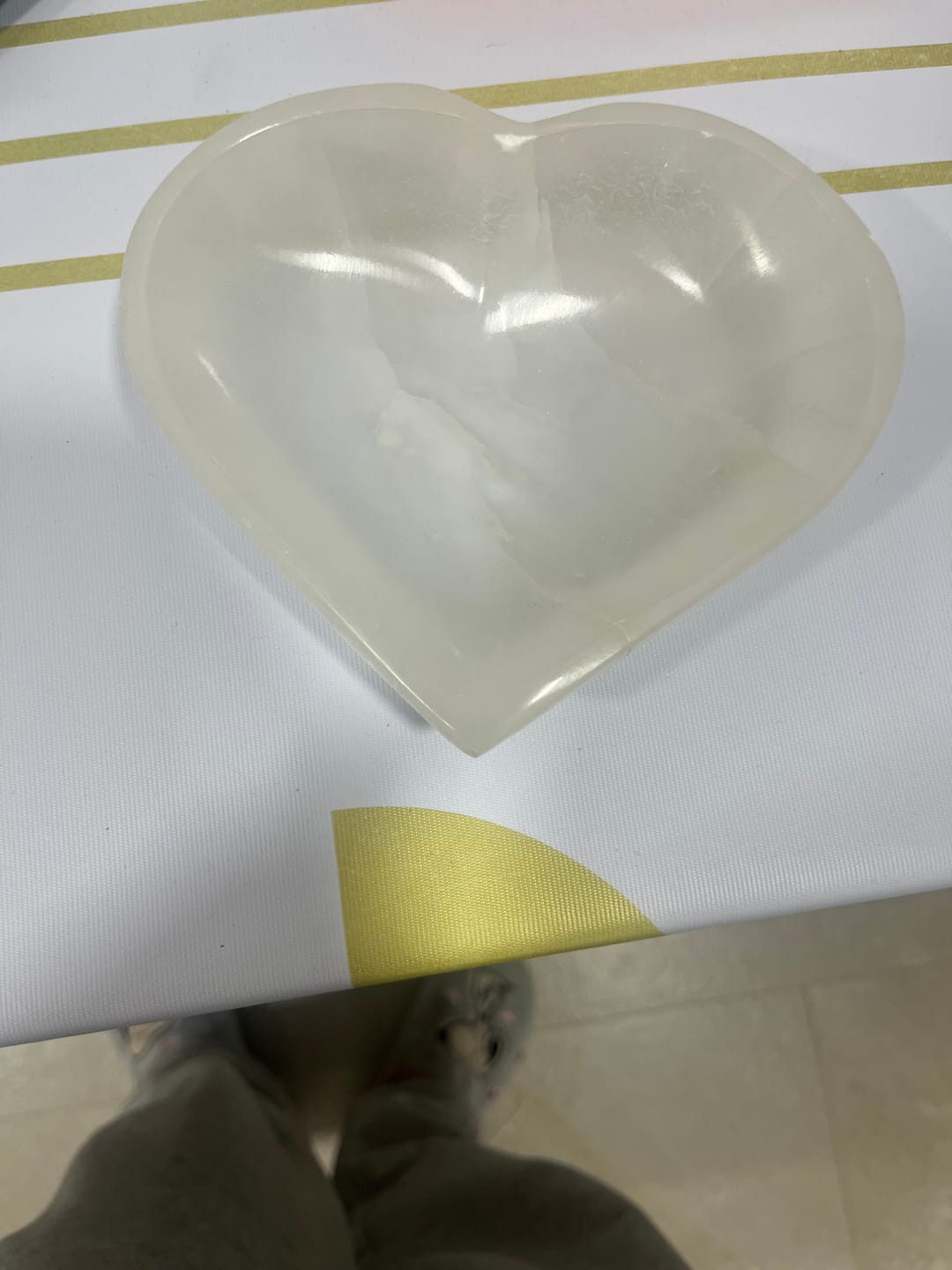 Customer photo review of Bol de Selenita Corazón Grande | Bienestar - Tranquilidad