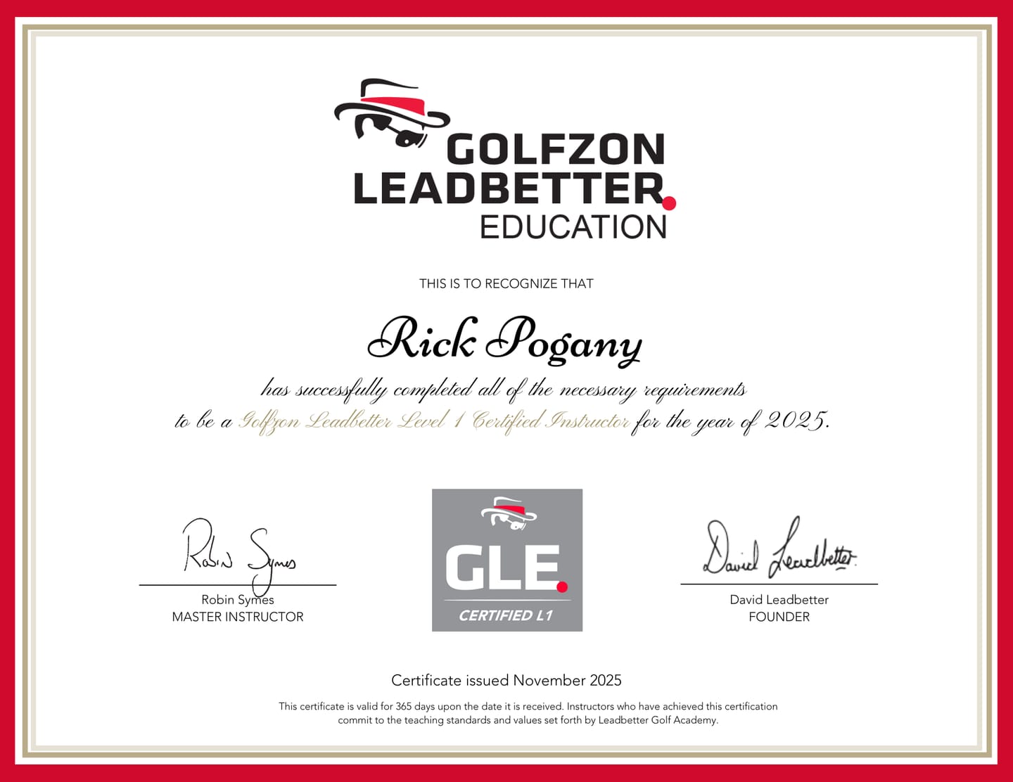 Customer photo review of Level 1 Certification
