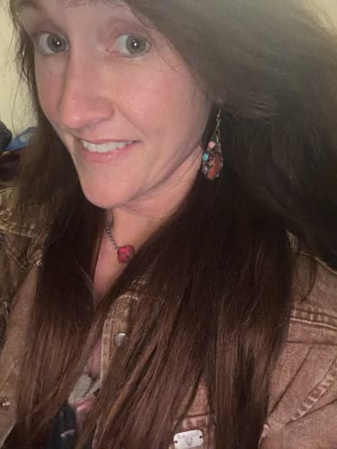 Customer photo review of Unicorn Earrings