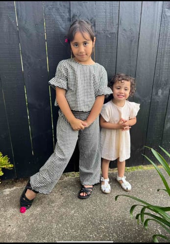 Customer photo review of Francie Blouse || Black Gingham