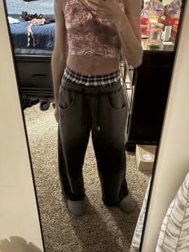 Customer photo review of Aelfric Eden Double Waist Vintage Baggy Sweatpants