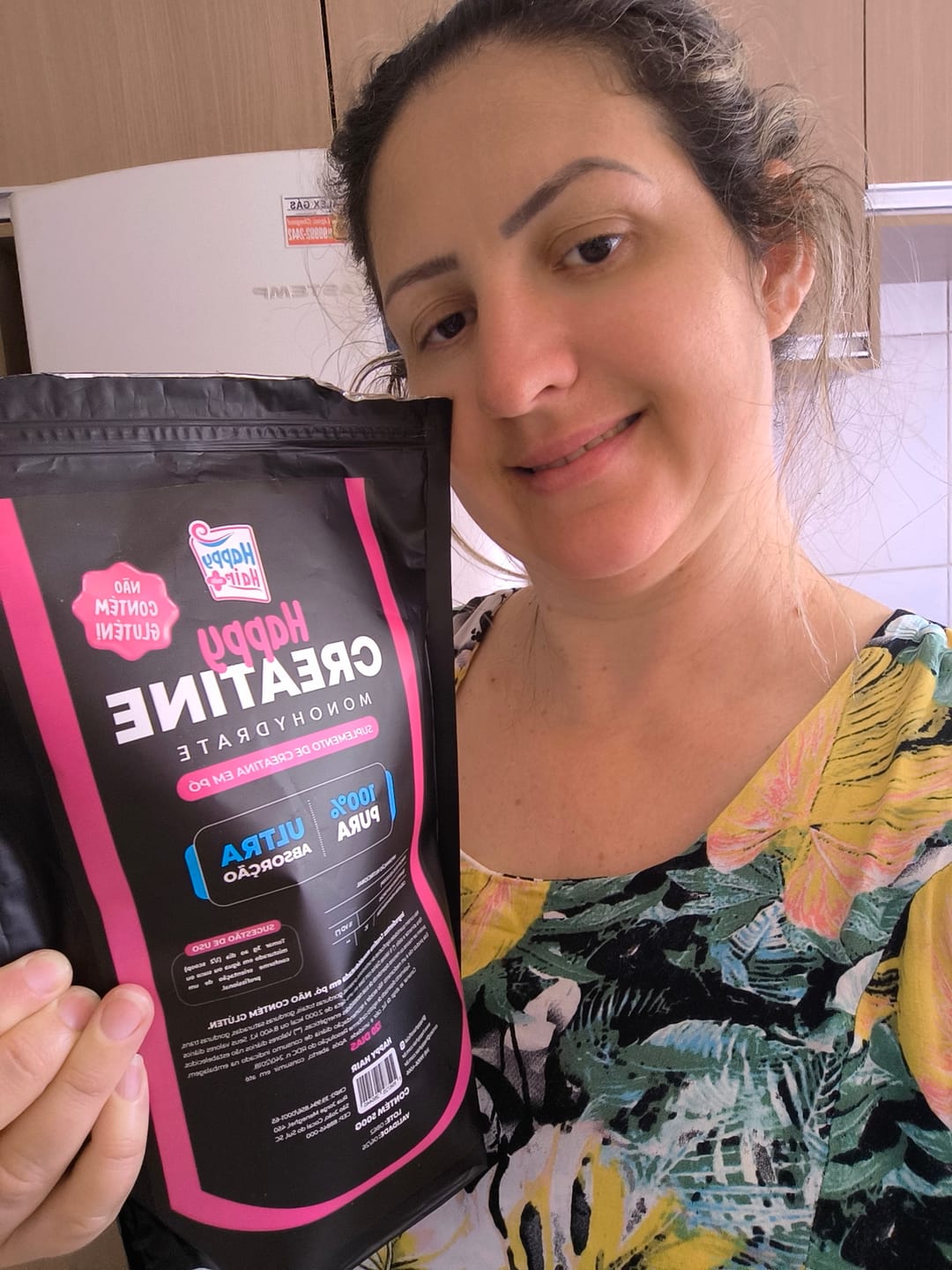 Customer photo review of Creatina Monohidratada 100% Pura 500g Happy Creatine