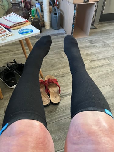 Customer photo review of Performance Eucalyptus Compression Socks